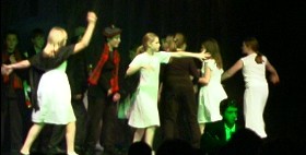 Dancers with Satan in front